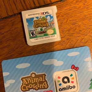 Animal crossing Nintendo 3ds with one amiibo card